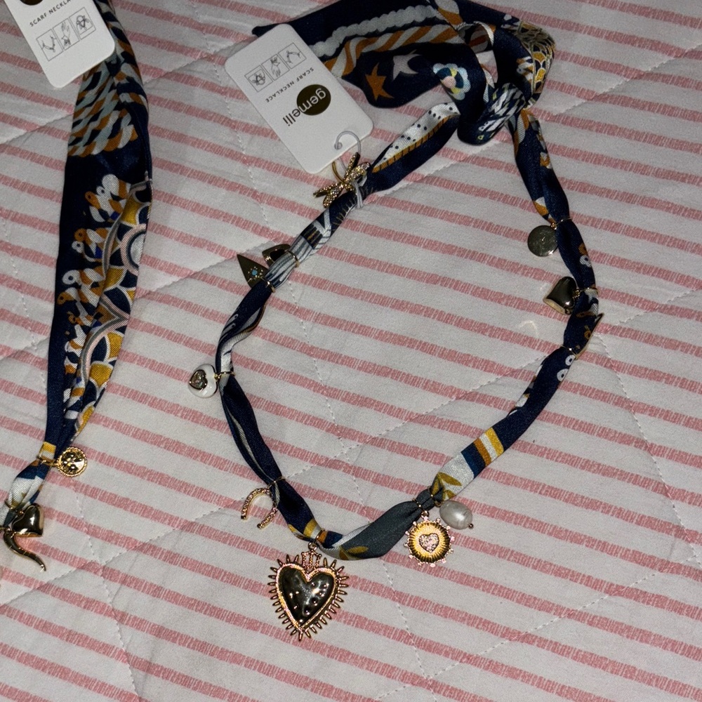 Elegant Navy Heart Charm Necklace